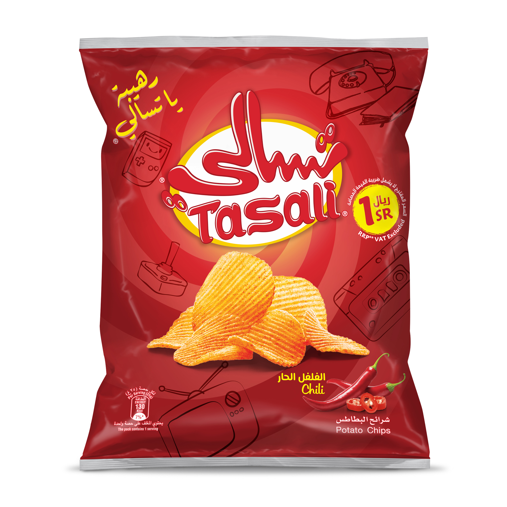 Nana نعناع شيبس تسالي فلفل حار 23 جرام